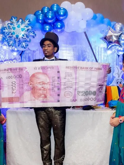 The 'big money' trick always gets a huge reaction from both kids and adults. It's a classic illusion that adds a big "wow" moment to my stage magic performance.