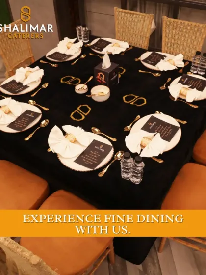 Experience fine dining with us. This square table arrangement is perfect for encouraging conversation at networking events, combining functional design with our signature elegant presentation.