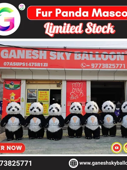 Take a look at our lineup of fur panda mascots, ready for delivery from our storefront. We keep a large stock of these popular characters, perfect for birthday parties, corporate family days, and any event needing a dose of fun.
