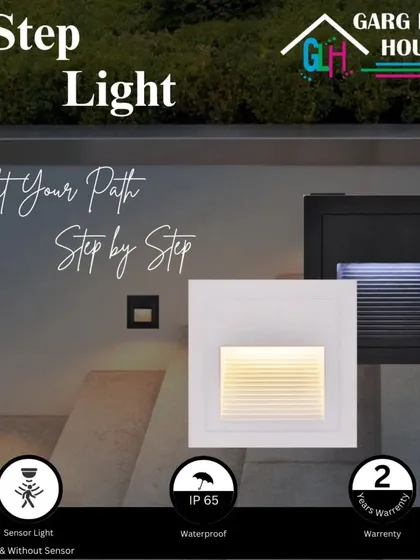 Light your path safely and stylishly with these modern step lights. They are waterproof (IP65 rated) and available with or without a motion sensor, making them perfect for staircases and hallways.