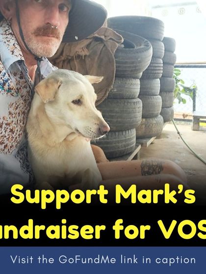 Mark with one of our many residents. His dedication is a testament to the global community of kindness that helps keep VOSD running.