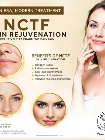 NCTF is a modern anti-aging treatment for skin rejuvenation. It's a skin booster that helps refine texture, improve tone, and reduce fine lines by providing the skin with essential nutrients for hydration and collagen production.