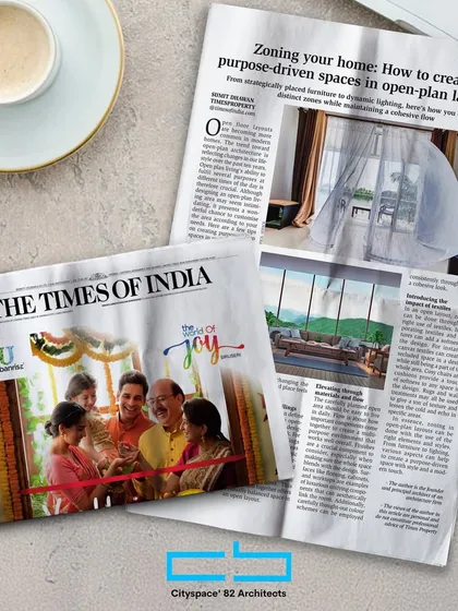 I am thrilled to share that my insights on creating purpose-driven spaces in open-plan layouts were featured in The Times of India. The article explores expert tips on using furniture and lighting for visual zoning.