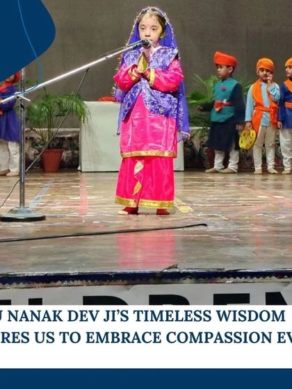 A young student takes the stage to share the timeless wisdom of Guru Nanak Dev Ji. Her performance inspires us to embrace compassion and kindness in our everyday lives.