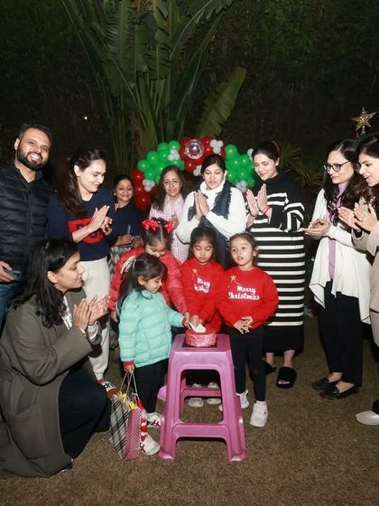 Celebrating a student's birthday after the show. Our dance community is a family that celebrates together.