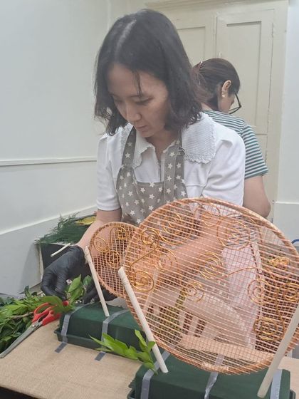 Concentration and creativity in action at our Diwali workshop. Each student gets their own station and materials to craft a unique piece, ensuring a personalized and fulfilling learning experience.