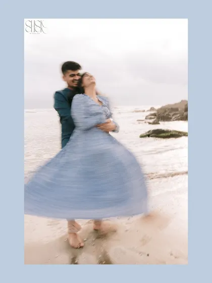 Using motion blur to capture the feeling of a joyful spin on the beach in Goa. The photograph feels as dynamic and happy as the moment itself.