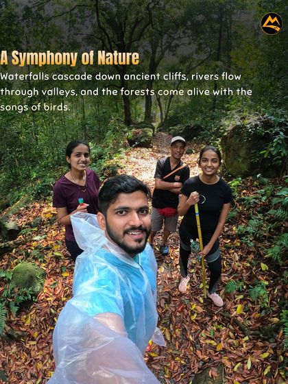 A selfie during a forest trek in Meghalaya. It's a symphony of nature, with cascading waterfalls and the songs of birds.