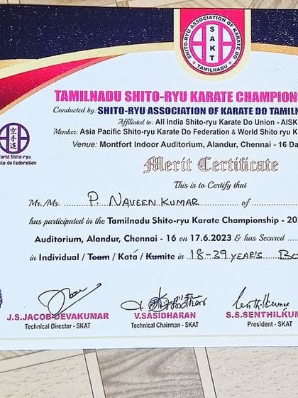 Karate Naveen - Competition Coaching My Path to the Podium: State & National Wins photo 3