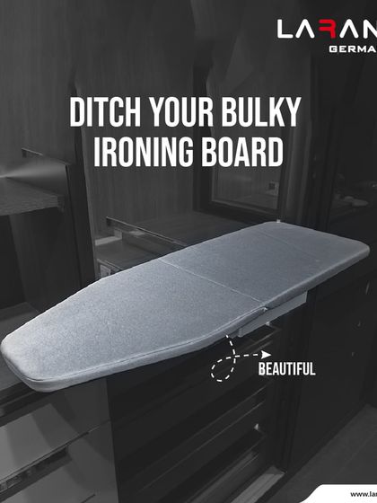 Ditch your bulky ironing board for good. This beautiful and discreet solution is built into your cabinetry, offering a stable and accessible surface without the clutter.