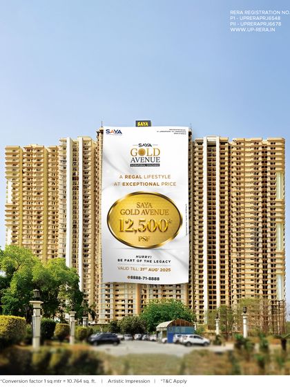 This banner on our iconic tower announces a special offer price of ₹12,500 per sq. ft. We invite you to be part of the legacy by securing a residence that reflects your success.