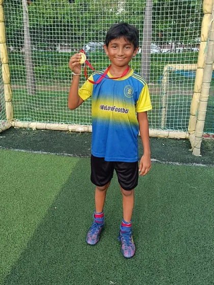 This player's consistent effort and positive behavior earned him the Player of the Month award.