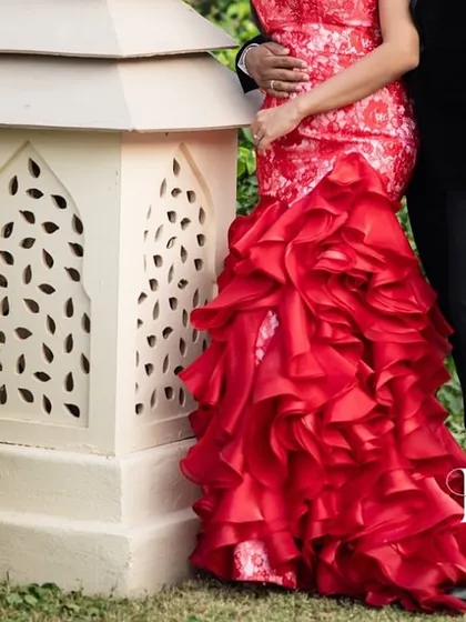 Further images showcasing my collection of modern gowns and lehengas. These photos provide different angles and details of each unique design, from romantic pre wedding shoots to elegant reception looks.