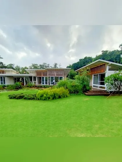 A view across the lawn towards the pond and house. We designed the garden with soft, rolling berms and naturalistic planting to create a gentle transition from the manicured lawn to the wilder feel of the pond edge.