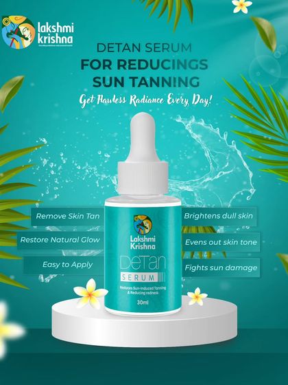 Our Detan Serum is formulated for reducing sun tanning. It works to remove skin tan, restore natural glow, brighten dull skin, and fight sun damage for flawless radiance.