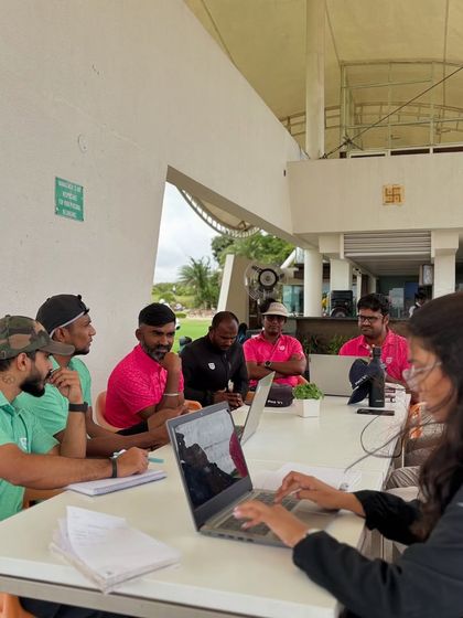 A different angle of our team meeting, showing the collaboration between different departments. Every voice is heard, and every detail is considered in our planning.