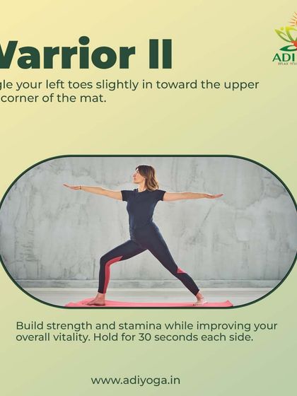 Warrior II is a powerful pose that builds strength and stamina. Holding this pose improves overall vitality, which is a key component of a strong immune system.