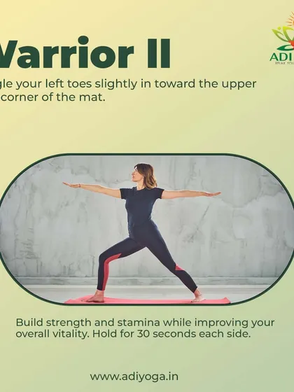 Warrior II is a powerful pose for building strength and stamina. Holding this pose improves overall vitality, which is a key component of a strong immune system.
