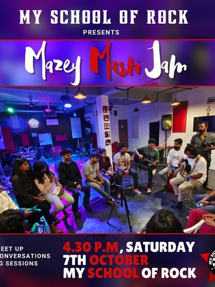 A group photo from our 'Mazey Masti Jam,' capturing the vibrant and inclusive atmosphere of our community music meet-ups.