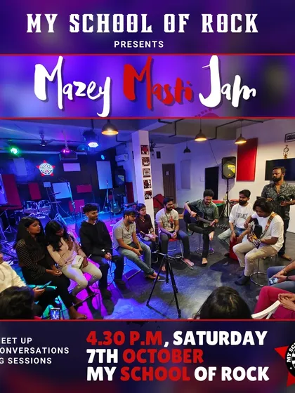 The poster for our October "Mazey Masti Jam". These sessions are a regular part of our community events, happening every month.