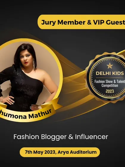 I was delighted to have fashion blogger and influencer Shumona Mathur on our jury. Her keen eye for style and trends helped us spot the most promising young fashionistas.