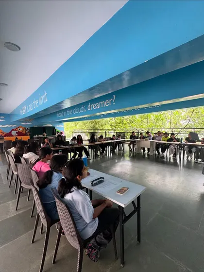 Learning isn't confined to textbooks. This was a session at Inventure Academy where we held thoughtful discussions about real-world challenges like textile waste and slow fashion. It's amazing to see young minds brainstorm creative and practical solutions for a greener future.
