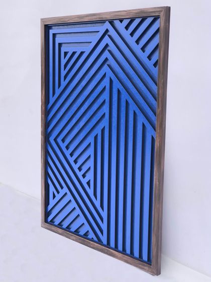Best of Bharat - 3D & Sculptural Wall Art Modern Geometric Wood Art photo 6