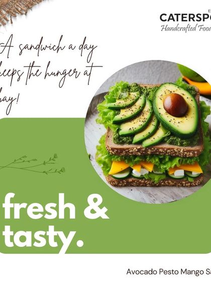 Green goodness meets tropical sweetness in our Avocado Pesto Mango Sandwich. It's a fresh and tasty option that proves a sandwich a day can keep the hunger at bay.
