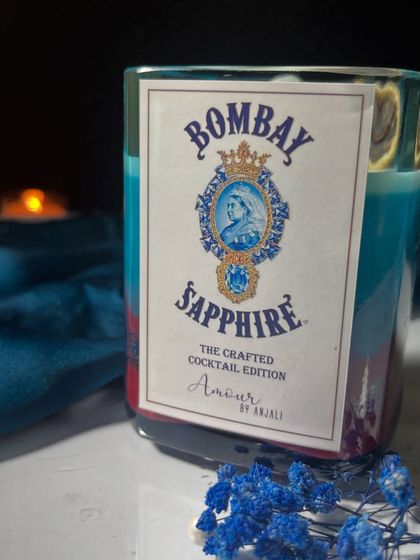 Sip the vibe, not the drink! This is my Bombay Sapphire inspired candle, part of my cocktail candle collection. It has a crisp and refreshing scent.