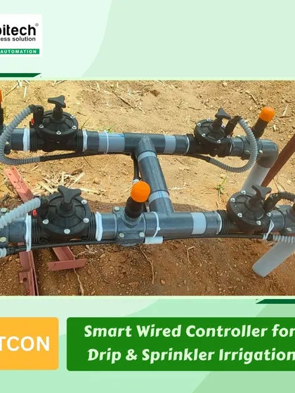 A close-up of the durable, automated valves used in our wired TCON system, designed for reliable, long-term performance.