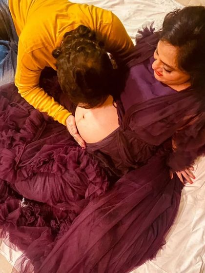 Our maternity gowns are made from soft, skin-friendly fabrics to ensure you feel comfortable and pampered during your photoshoot.