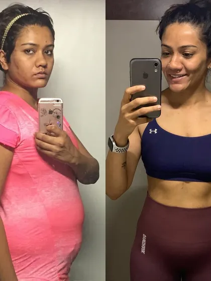 The picture on the left is me before I found strength training. The picture on the right is me after I committed to getting stronger, not smaller. This transformation wasn't about a quick diet; it was about building sustainable habits that changed my body and my life.