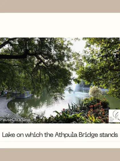 The serene lake in Lodi Garden, on which the Mughal-era Athpula bridge stands. The garden was beautifully landscaped by the British in 1936.