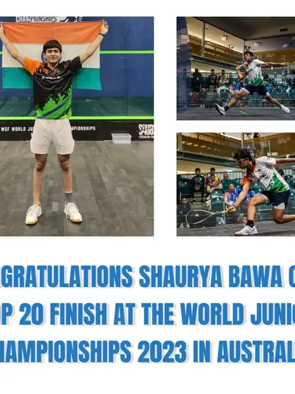 Congratulations to Shaurya Bawa on a Top 20 finish at the World Junior Championships 2023 in Australia. He was the highest-ranked Indian male player at the event.