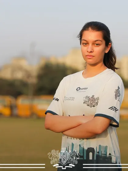 Quiet confidence. A player from our women's team, calm and composed before a big game.