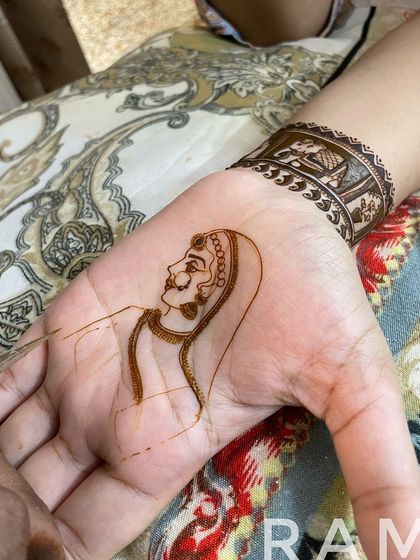 These images show various stages of my portrait and narrative work, from initial outlines to the final filled designs.