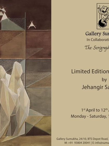 The invitation for the exhibition of 'Limited Edition Serigraphs by Jehangir Sabavala', a collaboration with The Serigraph Studio.