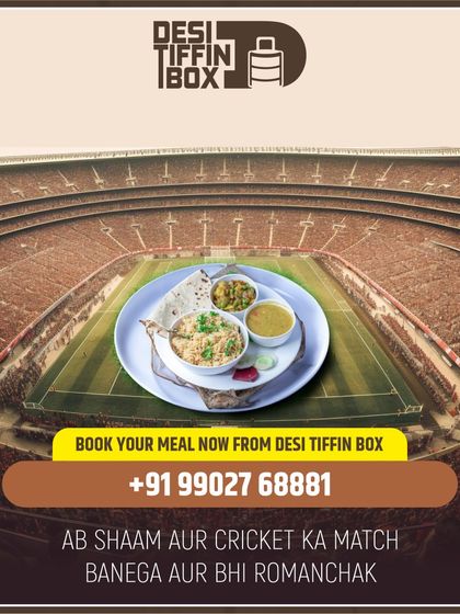 "Ab shaam aur cricket ka match banega aur bhi romanchak." Enjoy the game without worrying about dinner. Order a delicious thali and make your match night perfect.
