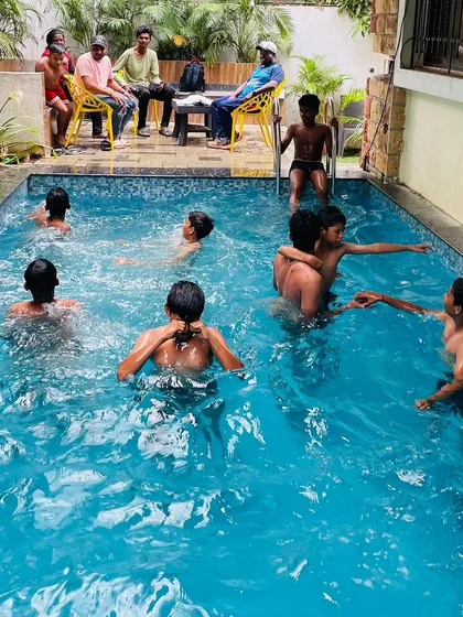 More fun in the pool! The boys enjoying a well-deserved break. Our tours are designed to be a complete cricket holiday experience.