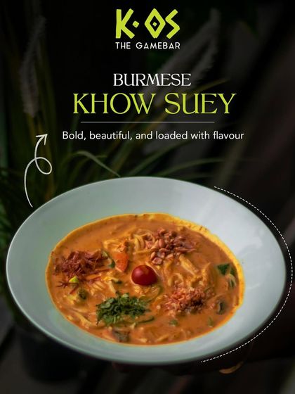 A bowl of pure comfort. Our Burmese Khow Suey is rich, aromatic, and loaded with all the classic toppings.