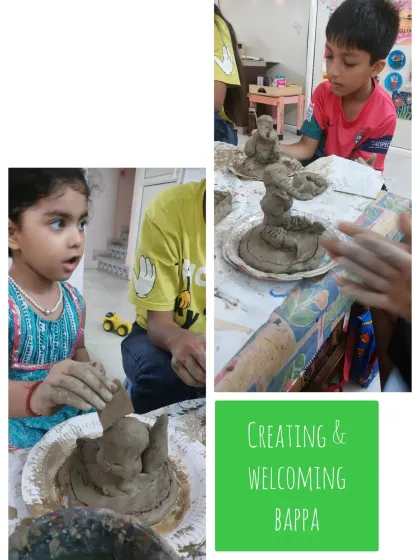 The wonder on this little girl's face says it all. Working with clay is a magical experience that allows children to turn a simple lump of earth into something beautiful.