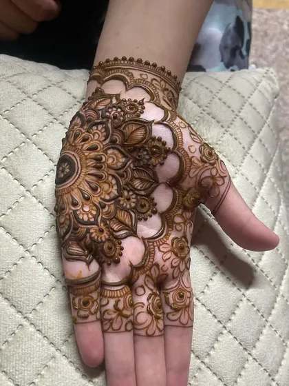 Another angle of the mandala design, showing its symmetry and beauty.