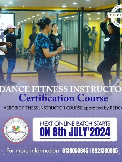 Our Dance Fitness Instructor Certification is one of our most popular programs. This image shows a live online batch in session, where we focus on practical skills and correct form to make learning effective, even from a distance.