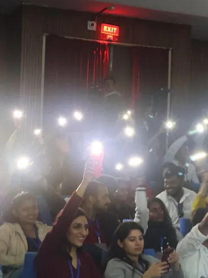 The audience at the TEDx event lit up the auditorium with their phone lights. It was a beautiful moment of connection.