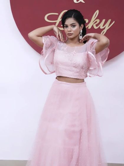 The full look, perfect for a festive celebration.