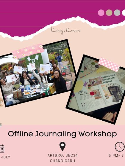 I'm so excited to be hosting a workshop in Chandigarh, the city where I did my graduation. It's going to be a special one, filled with art, reflection, and connection.