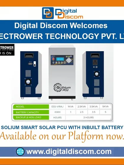 Electrower Technology joins us with their Solium Smart Solar PCU, featuring an inbuilt battery for a compact power solution.