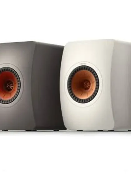 Your speakers should match your personal style. We offer speakers like these from KEF that come in a variety of finishes, including Royal Blue, Titanium Grey, and Mineral White, ensuring they perfectly complement your home's color palette.