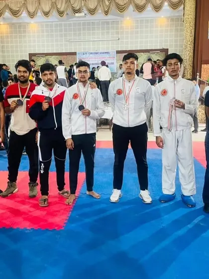 Our athletes from Punjab after a successful inter-college selection, showcasing their silver and bronze medals.