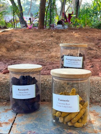 We welcome you to our garden studio for a hands-on workshop. Learn the ancient art of block printing, try your hand at natural dyeing, and design your own unique piece with vintage blocks from our archives.